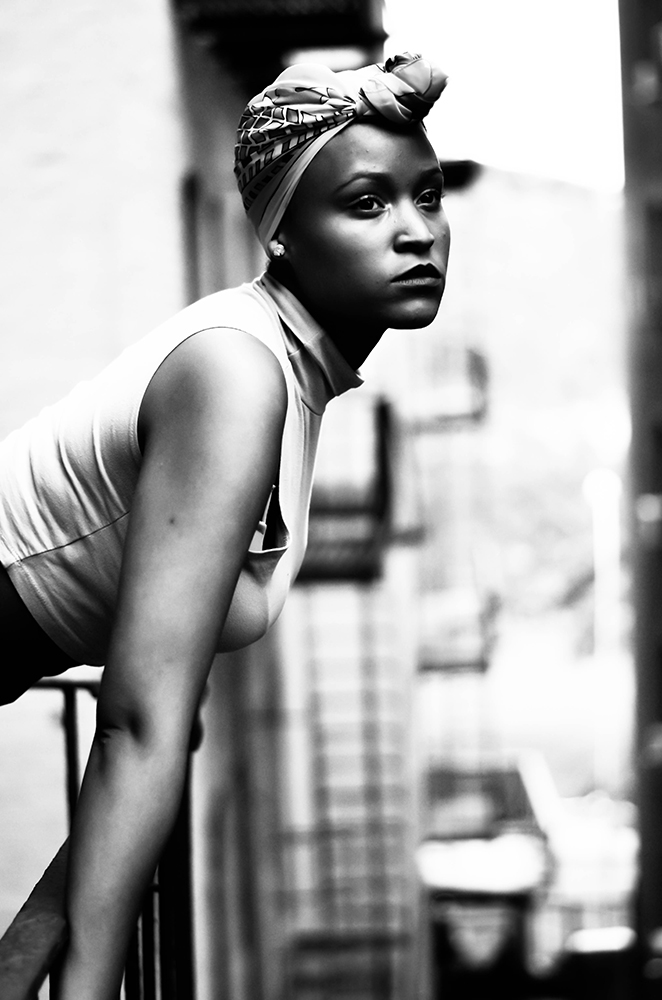 Male and Female model photo shoot of Mynheer Noir and Jarelle Aurelia Africa in Inwood Manhattan