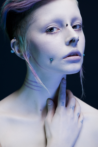 Female model photo shoot of Claudia Moroni, makeup by RottenZombieFairy