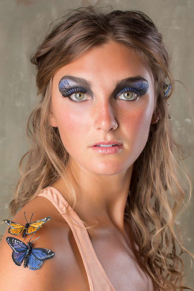 Female model photo shoot of Makebelieve Makeup by Merc Photography