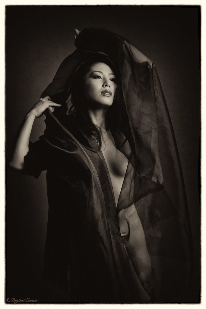 Male and Female model photo shoot of DigitalClassic and Na-Tsuki in @MH3 STUDIO