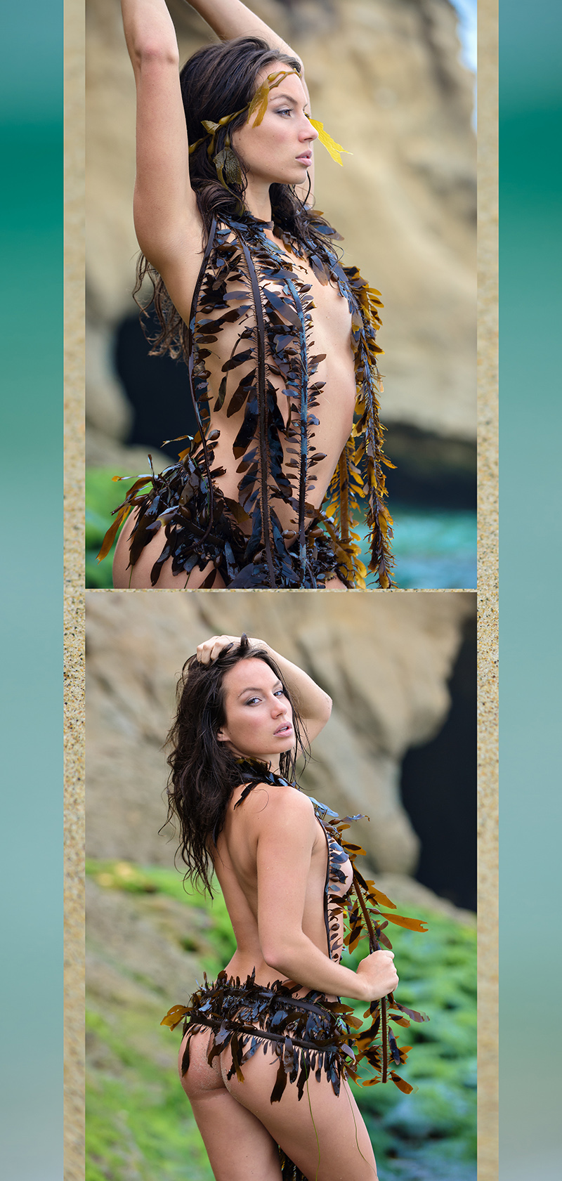 Male and Female model photo shoot of Joshua Bobrove and CKMU in Laguna Beach