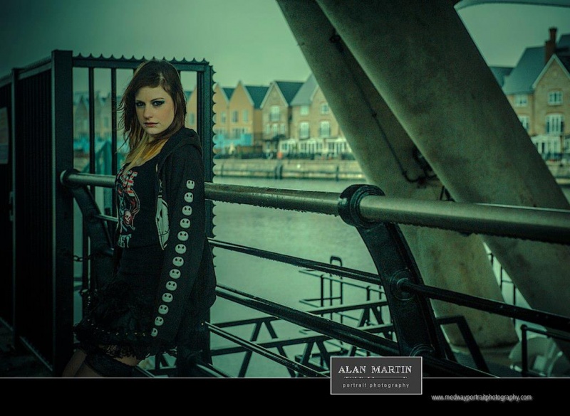 Female model photo shoot of raven_skye by Alan Martin in Dockside, Chatham