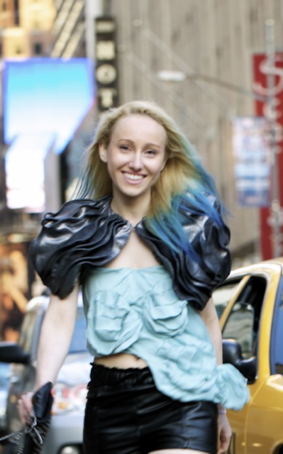 Female model photo shoot of Masha Ruginets in NYC