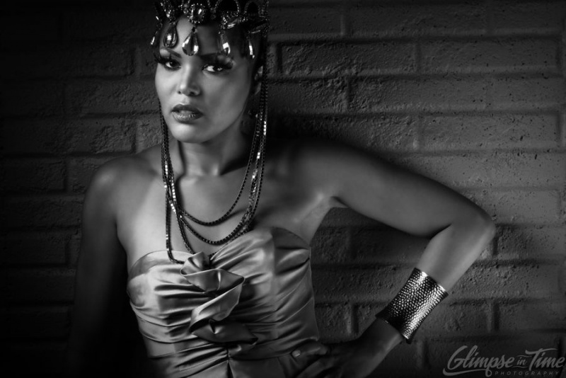 Female model photo shoot of sonia r by Glimpse In Time, makeup by Charlisse Patina