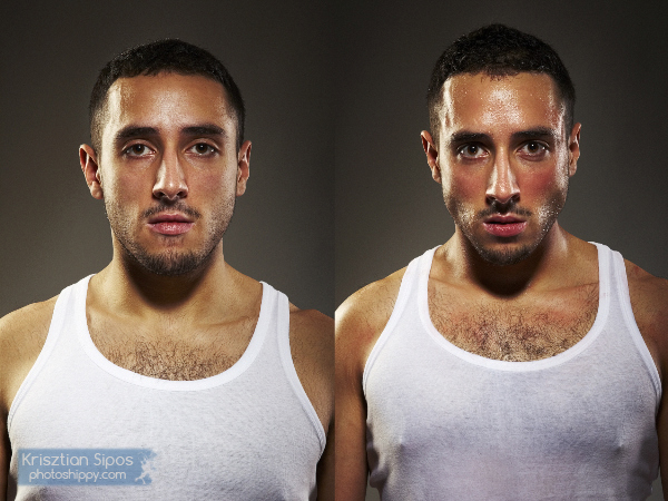 Male model photo shoot of Krisztian Sipos in London, makeup by ultradarling