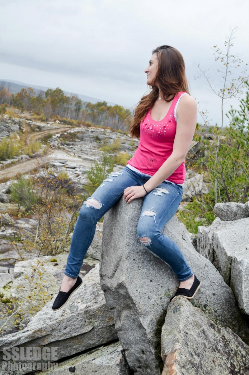 Female model photo shoot of Nicole Gonska in Jay, Maine