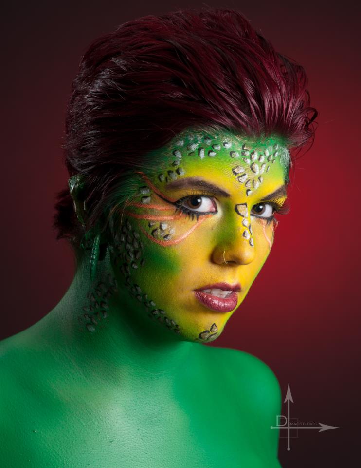 Female model photo shoot of Real Green Fairy by DMacstudios, makeup by DMacStudios Makeup