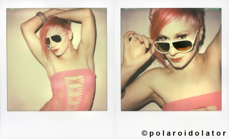 Male and Female model photo shoot of polaroidolator and Meka La Creme  in Austin, TX