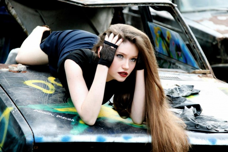 Female model photo shoot of Ilonka Makeup Artist in junkyard cilandak