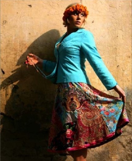 Female model photo shoot of Natalia Marchesi in India