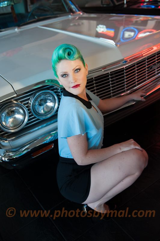 Female model photo shoot of Gypsy Blue by Margaret Lemke Photography in California Car Company Roswell, GA