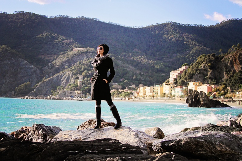 Female model photo shoot of Joni Kaye in Cinque Terre, Italy