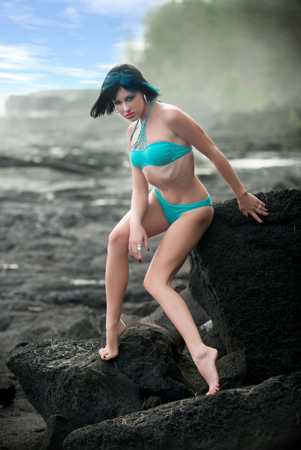 Male and Female model photo shoot of Radiant Escape and Hollis Ireland in Pahoa, Hawaii