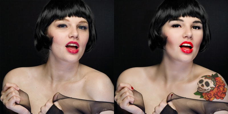 Female model photo shoot of SkinDeep Retouch