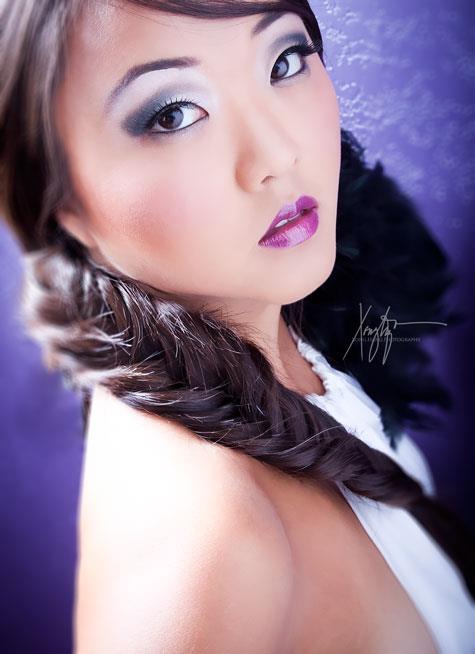 Female model photo shoot of Eunay by Xong Hang Photography, makeup by Sinful Makeup Artistry
