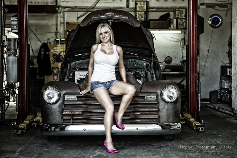 Female model photo shoot of KristalxMarie by Tropical Photography in G&C Towing-Bonita Springs, FL