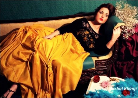 Female model photo shoot of Aeshal Khanji in Karachi, Pakistan