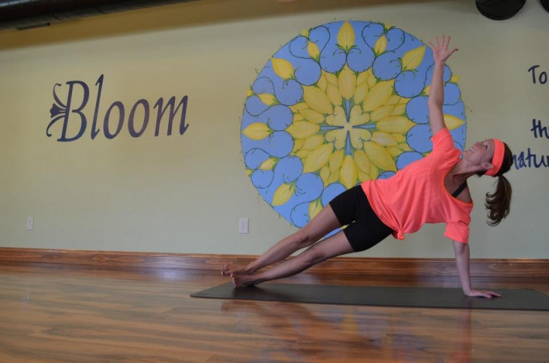 Female model photo shoot of Becky Zike in Bloom Yoga