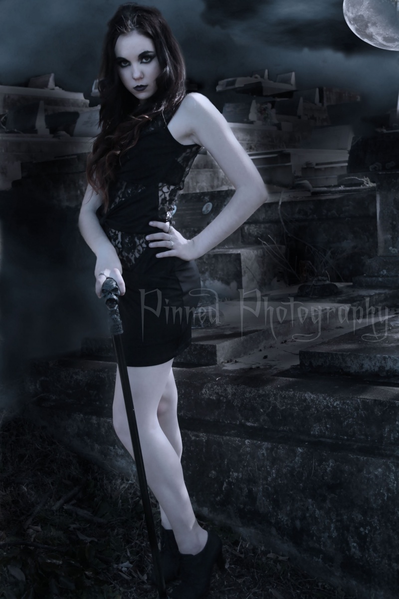 Female model photo shoot of Pinned Photography in Cemetery NSW
