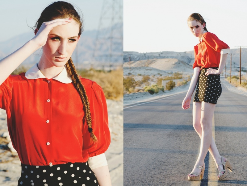 Female model photo shoot of HaleyG-Wardrobe Stylist and HaleyG by mmmtangerine, makeup by Angelica Dominguez