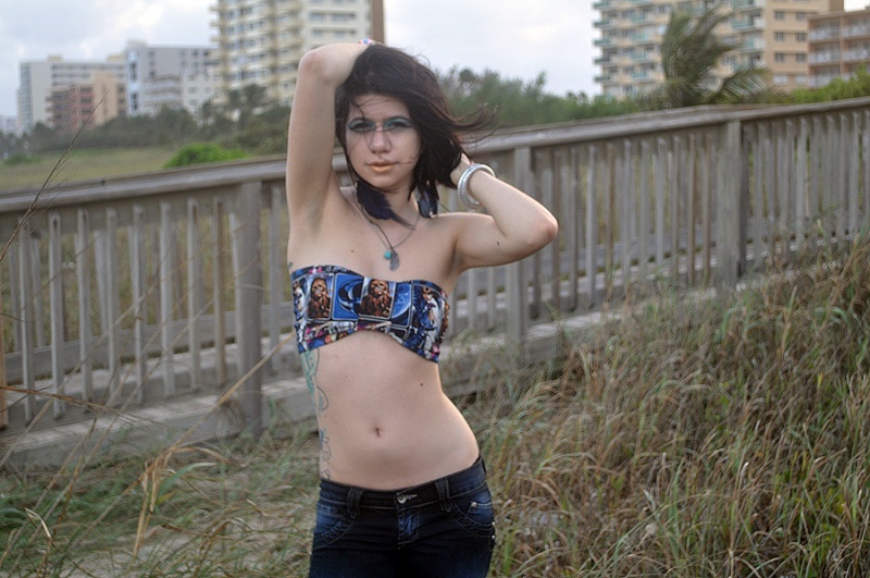 Female model photo shoot of Dank Pnut in beachy beach