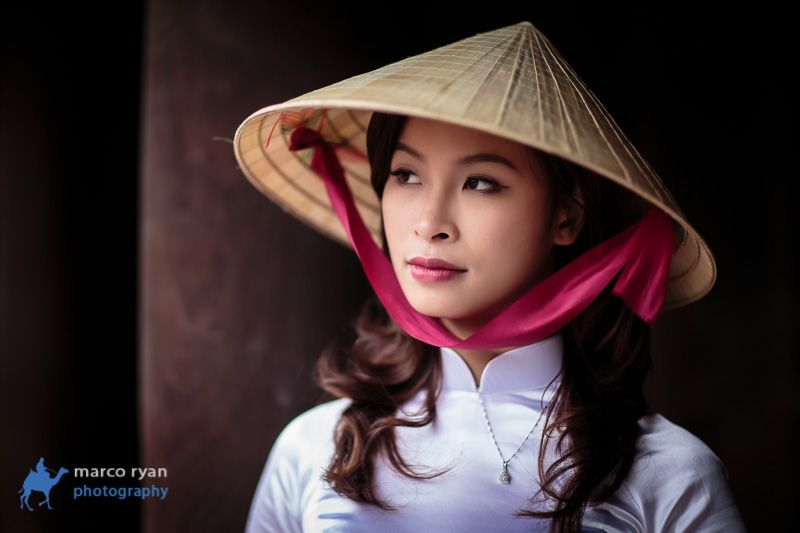 Female model photo shoot of Julie Do by Marco Ryan Photography in Temple of Literature, Hanoi