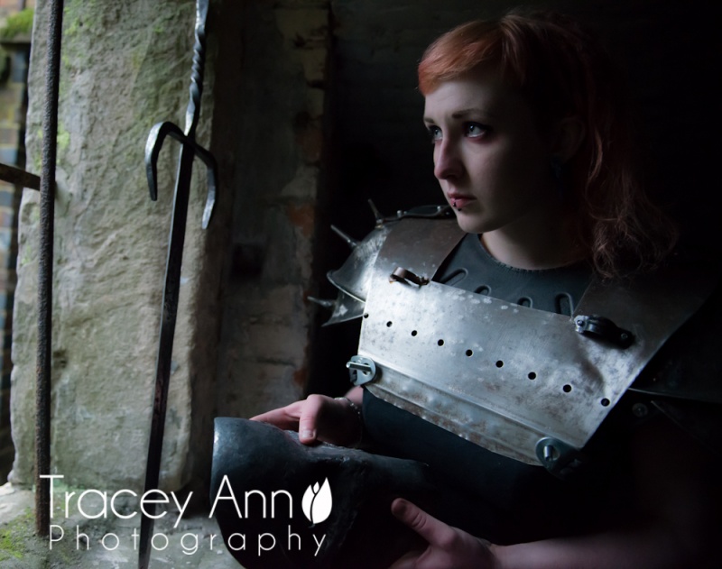 Female model photo shoot of Tracey Ann Photography in Derbyshire, clothing designed by Fallout6Bazaar
