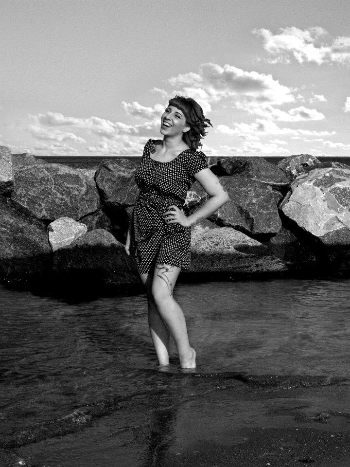 Female model photo shoot of tabz monroe in york town beach , VA