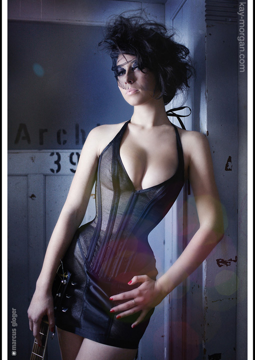Female model photo shoot of Kay Morgan by Marcus Gloger in Köln, clothing designed by jeroen van der klis