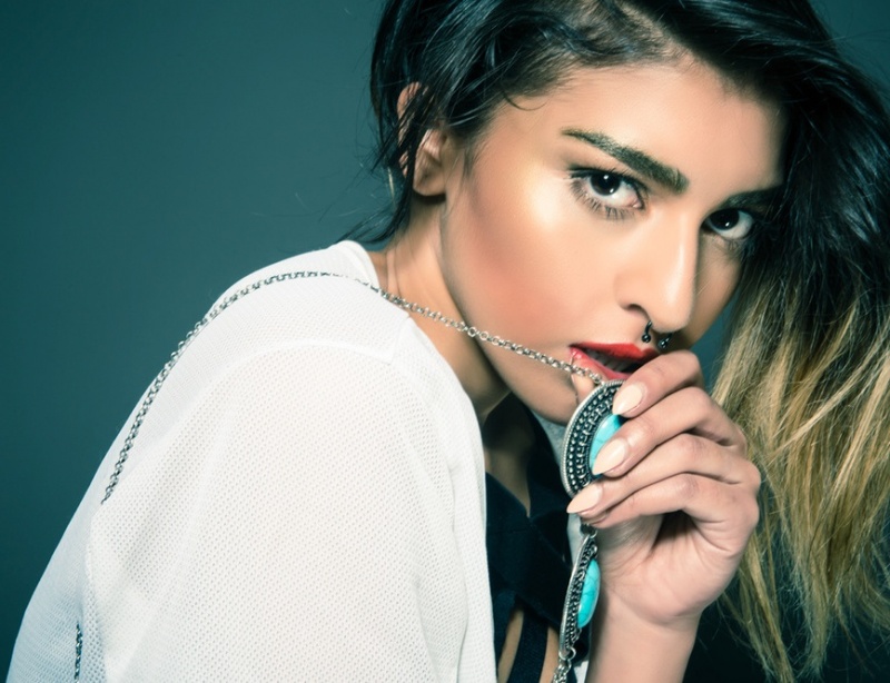 Female model photo shoot of Hina Ansari by Nathan McDowell