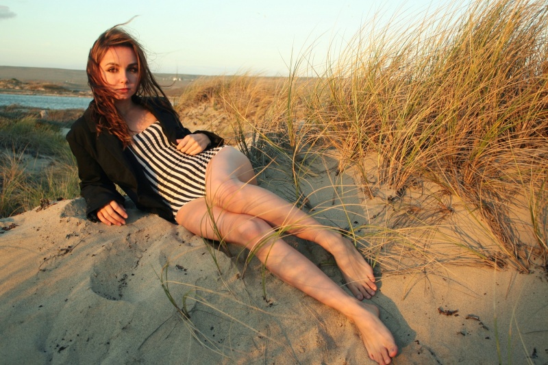 Female model photo shoot of Keegan Elizabeth in Surf Beach, CA