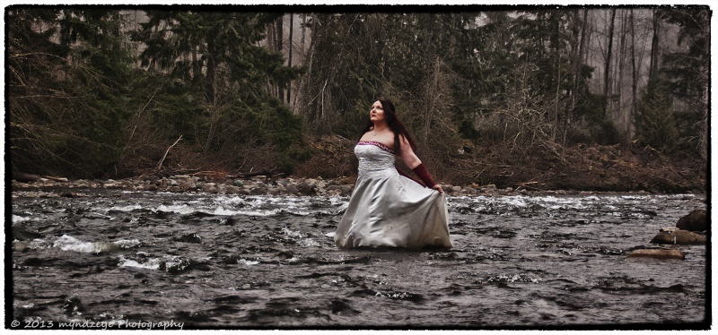 Female model photo shoot of SamanthaJoy by myndzeye Photography in Puyallup River, WA