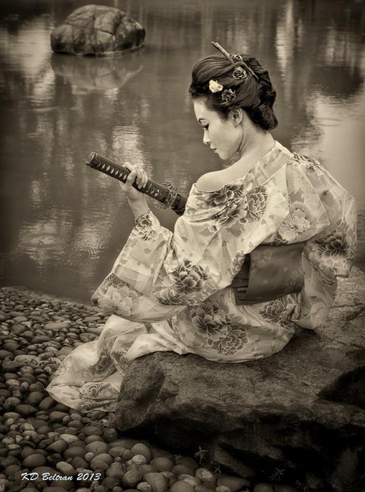 Female model photo shoot of Yankeiko Eqah in Japanese Garden, makeup by La Moda Touche