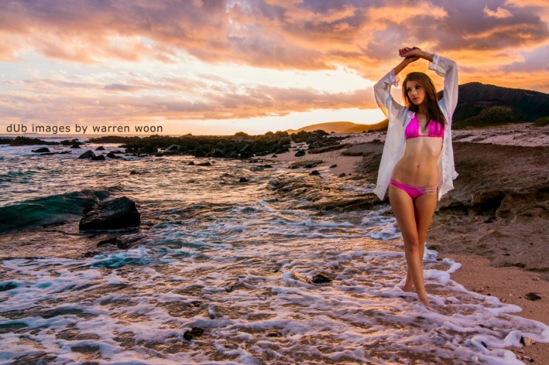 Female model photo shoot of Kristie Thornburg by dUb images by warren w in Oahu, Hawaii