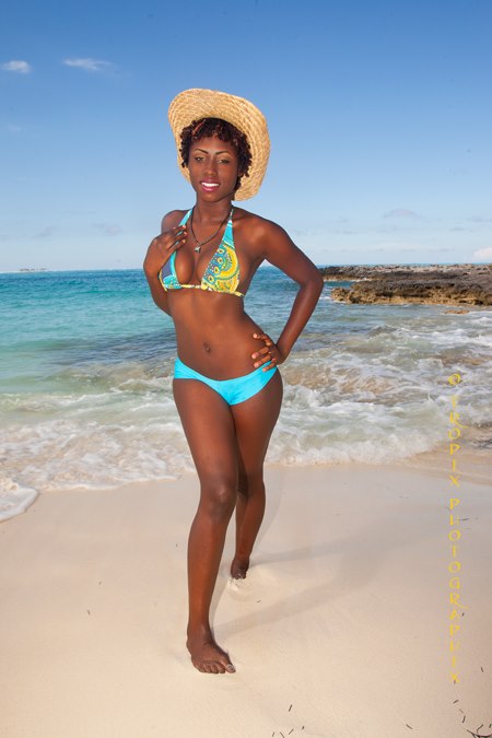 Female model photo shoot of Brittney Blossom by JR Simms in Rose Island,Bahamas
