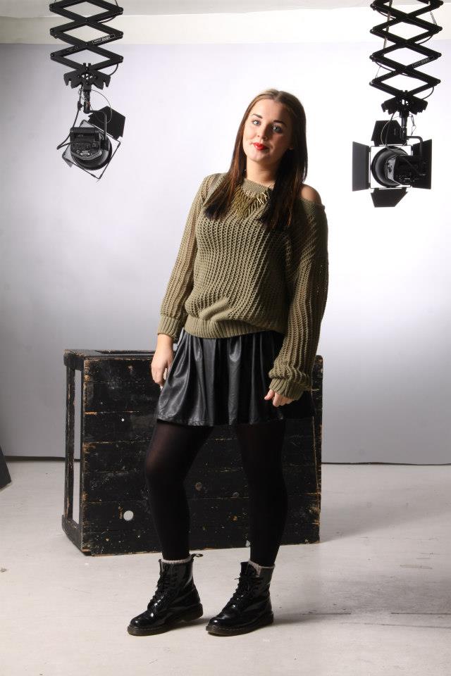 Female model photo shoot of charlotte hyland in LJMU Studio