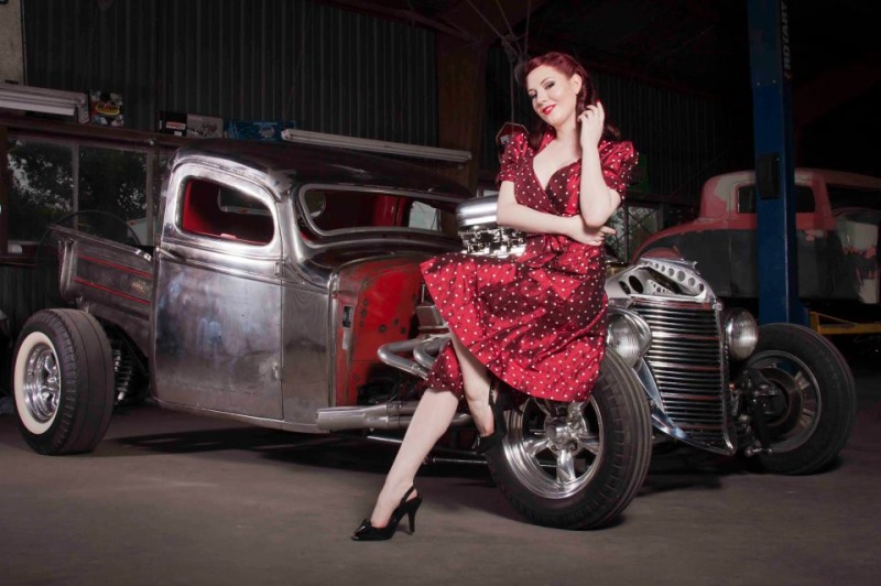 Male and Female model photo shoot of Lucky Devil Pin Ups and Angela Ryan in Edna Tx