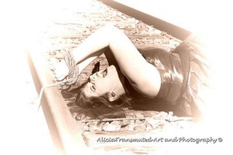 Female model photo shoot of Christie Cain by Alicia Transmuted, hair styled by Robin Seguin