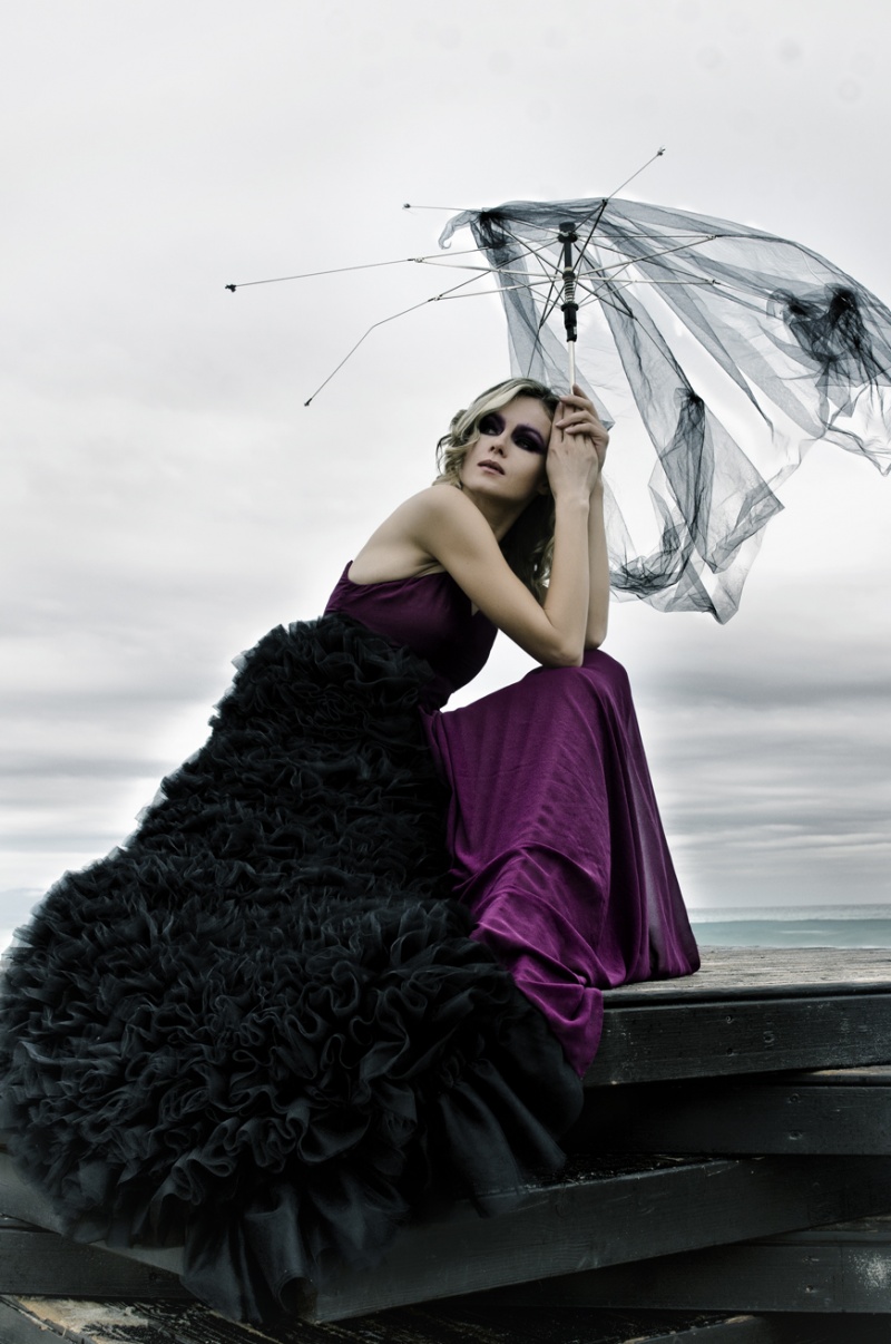 Female model photo shoot of Martina Senis in Poetto,Cagliari, clothing designed by Mariagrazia Uras