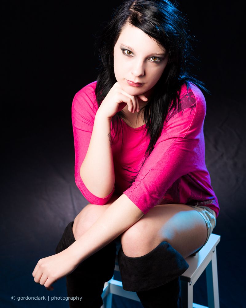 Female model photo shoot of geminimodel in studio