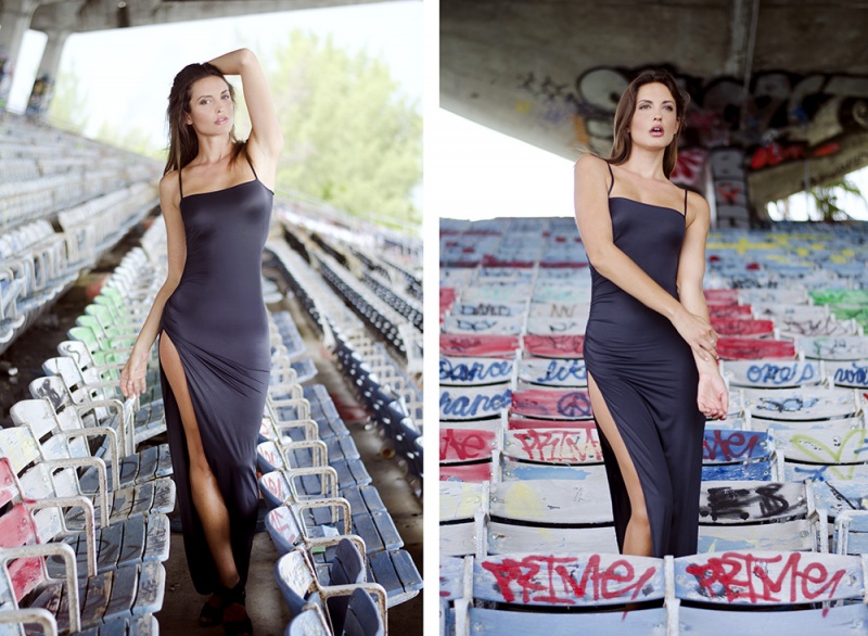 Female model photo shoot of HannahB Photography  in Miami & Abandoned Graffiti