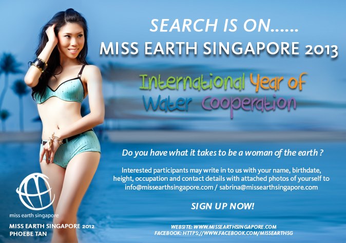 Female model photo shoot of Miss Earth Singapore