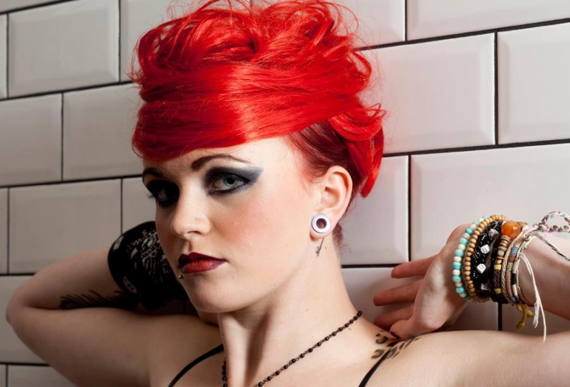 Female model photo shoot of keex B in Tom Chapman Hair Design
