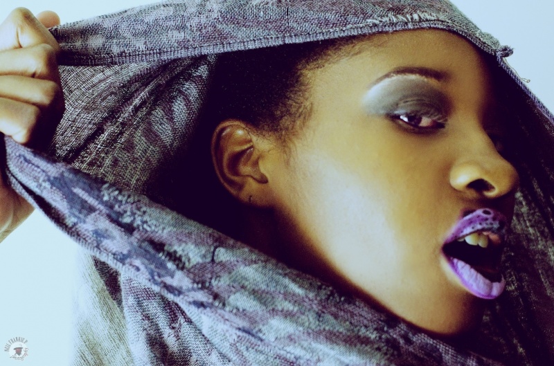 Female model photo shoot of Amoni B, makeup by Makeup by Amoni B