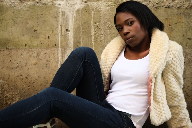 Female model photo shoot of Black Secret in London School Of Modelling