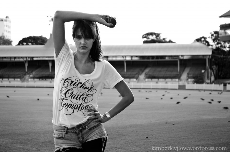 Female model photo shoot of kimlow in North Sydney Oval