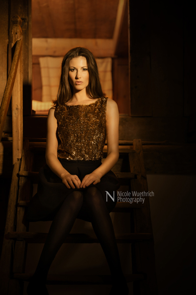 Female model photo shoot of Nicole Wuethrich in Ardez, Switzerland