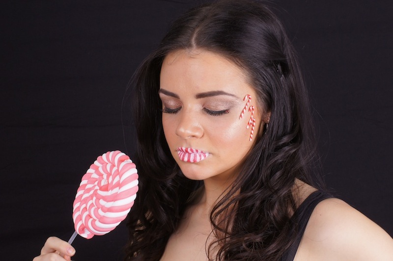 Female model photo shoot of Candy Yum Yum Makeup