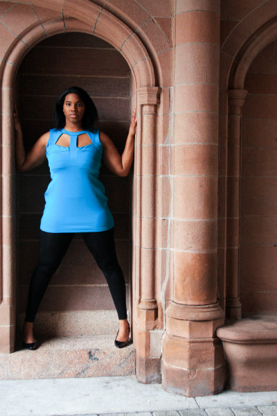 Female model photo shoot of Plus Model Dorian by Renae DuHaime in Yale Campus New Haven CT