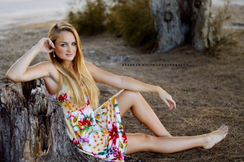 Female model photo shoot of rebekah white photo in vero beach